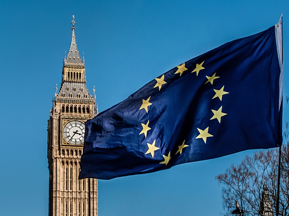 Big Ben and EU flag 